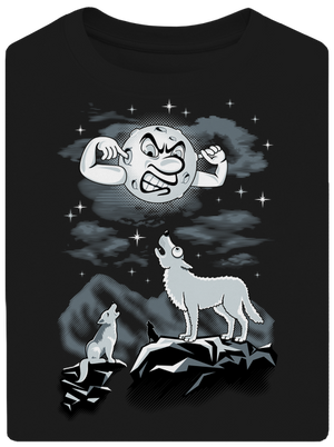 Vlčí árie unisex tričko oversized Black