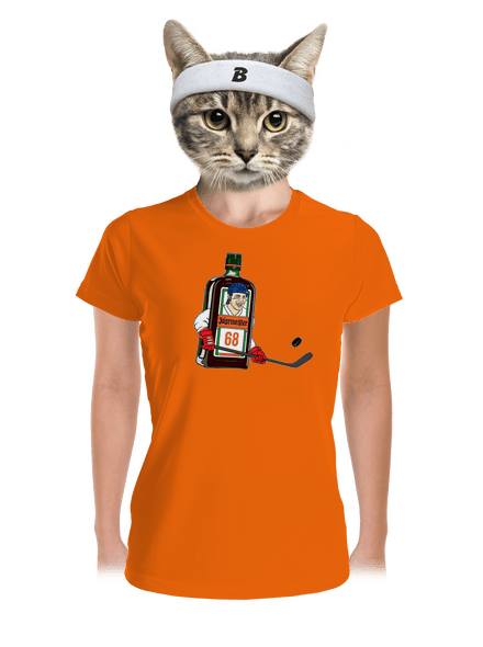 Jágrmeister dámské sportovní tričko Neon Orange