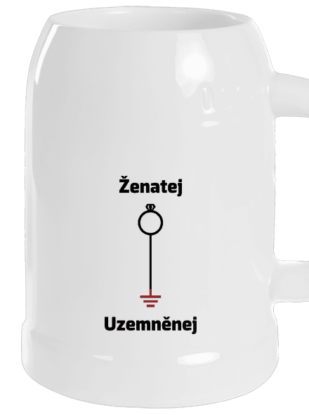 Ženatej a uzemněnej půllitr White