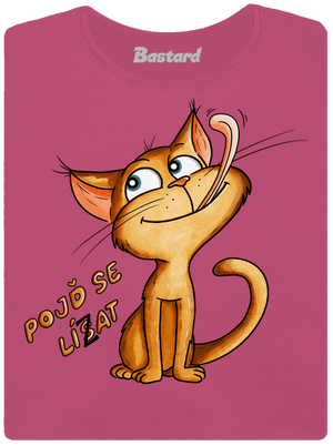 Pojď se lísat dámské tričko s lemem Magenta