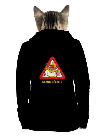 Nemakačenka dámská mikina na zip Black