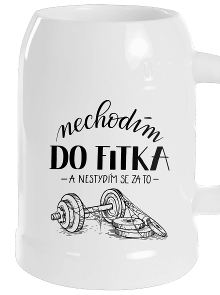 B12: Nechodim do fitka půllitr White