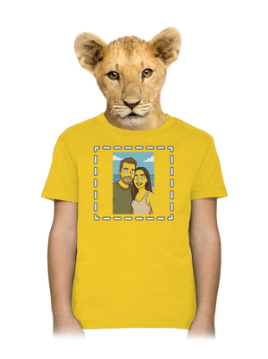 Simpsonovi z vlastní fotky dětské tričko Gold