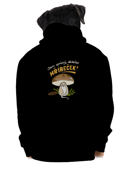 Babka a hříbeček pánská mikina na zip Black
