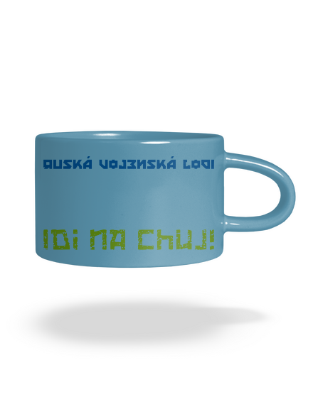 Ukrajina - Lodi idi na chuj hrnek makronka Blue Macaron