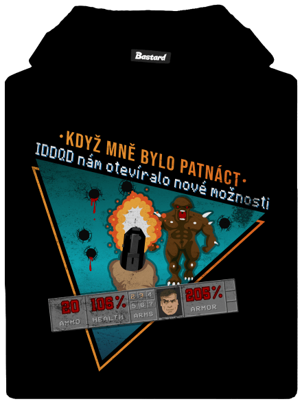 B15: Doom dětská mikina klokanka Black