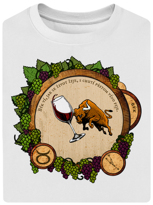 Vinný horoskop: Býk unisex tričko oversized White