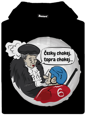 Český hokej pánská mikina klokanka Black