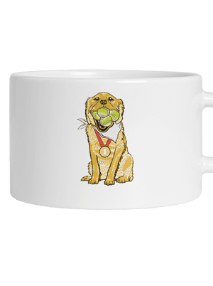 Zlatý retrívr hrnek makronka White