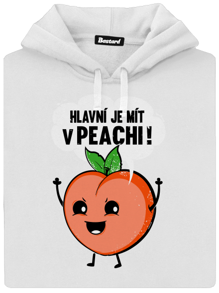 V peachi dámská mikina klokanka White