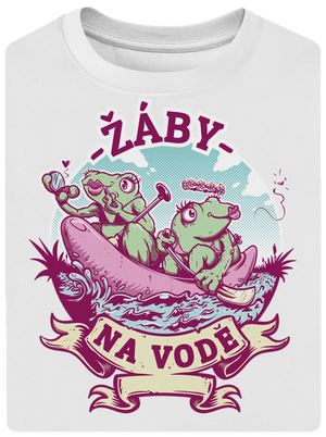 Žáby na vodě unisex tričko oversized White