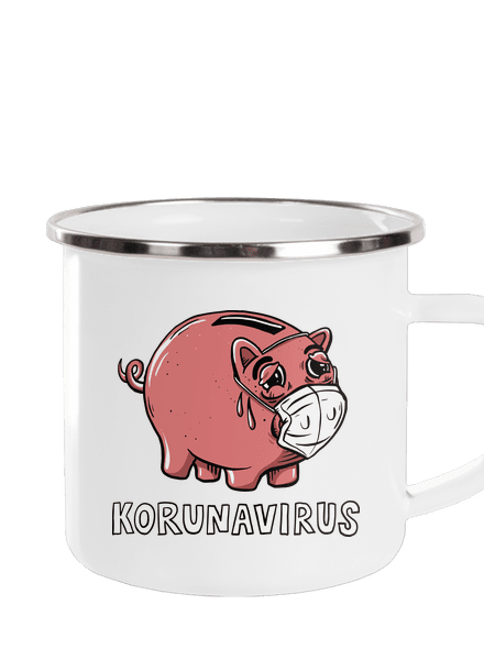 Korunavirus v kasičce plecháček White