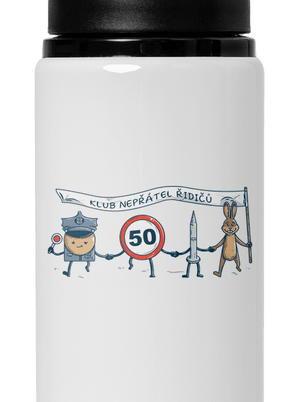 Nepřátelé řidičů lahev na vodu White