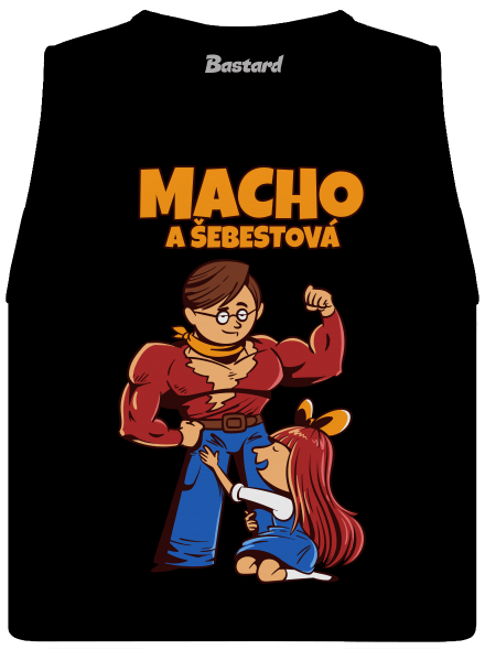 Macho a Šebestová dámské tílko volné Black