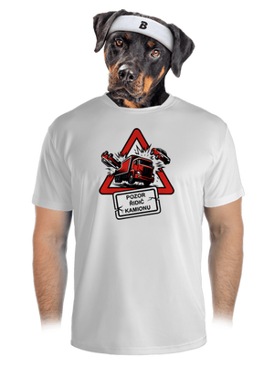 Řidič kamionu pánské sportovní tričko White