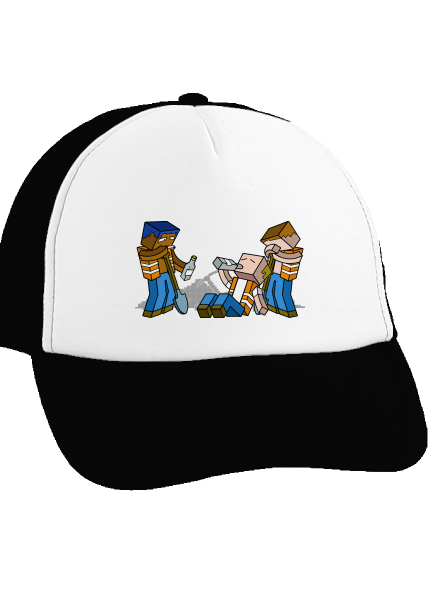 Real Minecraft kšiltovka truckerka Black cap