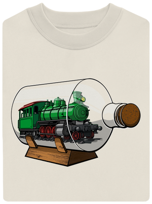 Lokomotiva v láhvi unisex mikina bez kapuce Off White