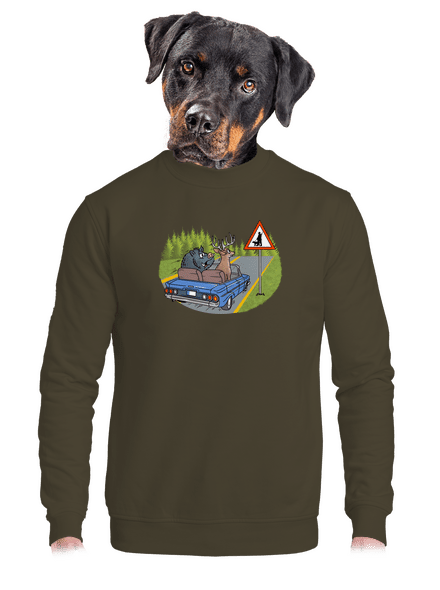 Myslivec unisex mikina bez kapuce Urban Khaki