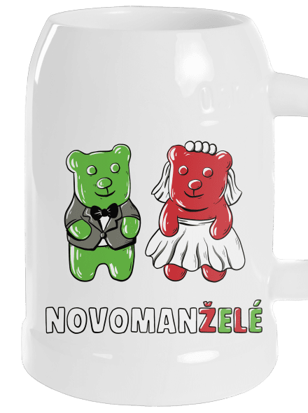 Novomanželé z želé půllitr White