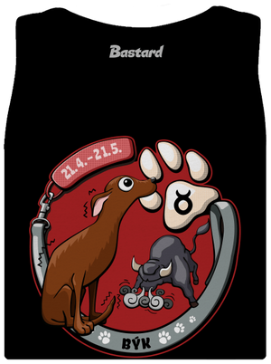 Psí horoskop: Býk dámské tílko klasické Black