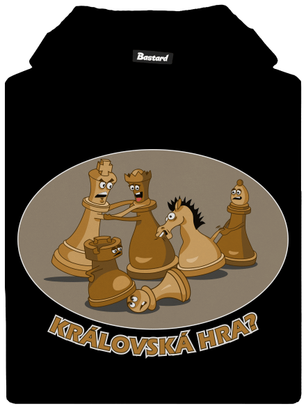 Královská hra dětská mikina klokanka Black