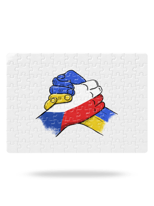 Ukrajina - Podpora puzzle White