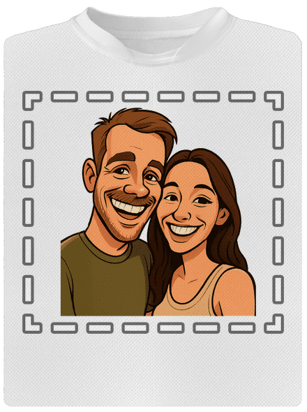 Karikatura z vlastní fotky dětské sportovní tričko White