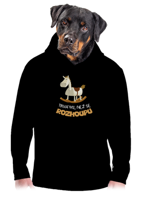 Než se rozhoupu pánská mikina klokanka Black