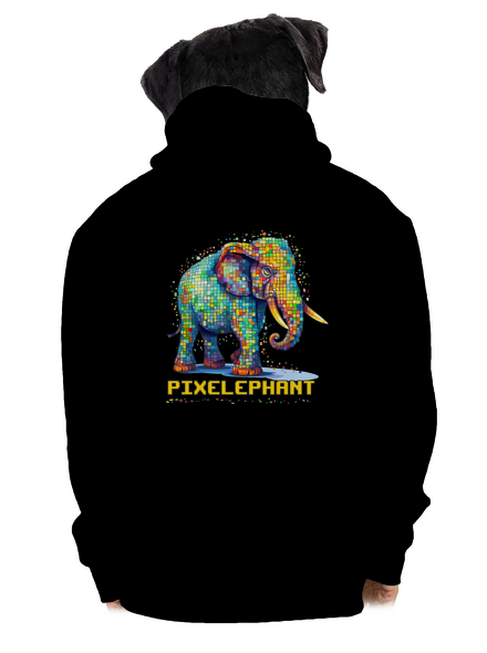 Pixelephant pánská mikina na zip Black