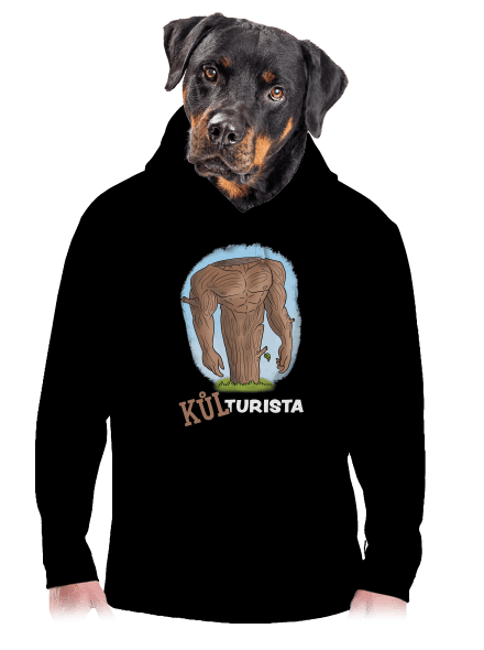 Kůlturista pánská mikina klokanka Black