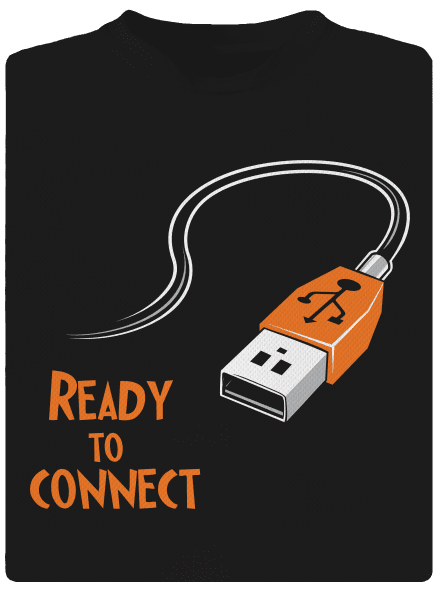 USB připojení pánské sportovní tričko Black