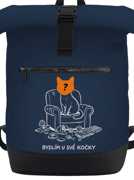 Bydlím u své kočky batoh French Navy