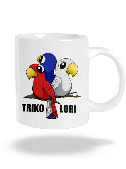 Trikolori velký hrnek White