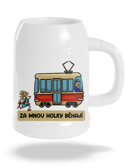 Za mnou holky běhají půllitr White