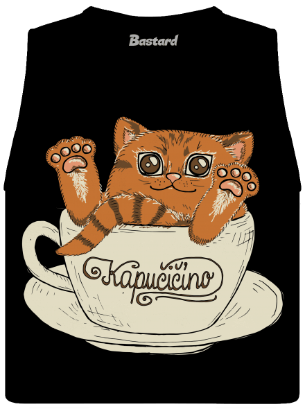 Kapučičíno dámské tílko volné Black