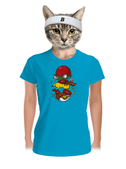 Pokémon burger dámské sportovní tričko Blue Atol