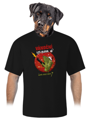 Vánoční lití olova unisex tričko oversized Black