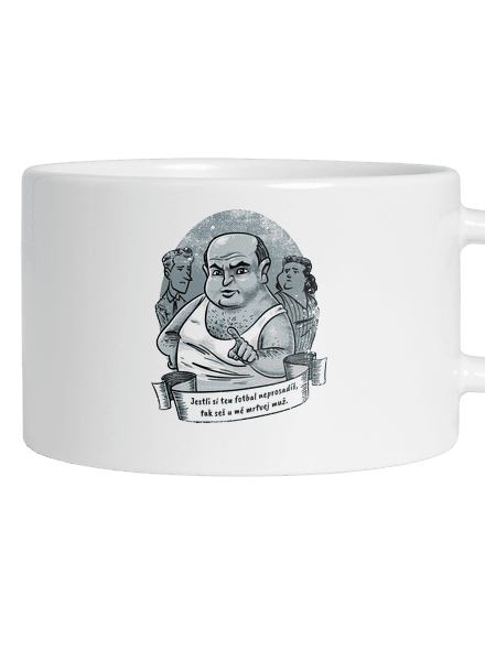 B14: Ecce Homo Homolka hrnek makronka White