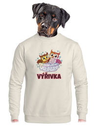 unisex mikina bez kapuce