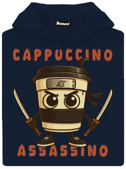 Cappuccino Assassino – Italian Brainrot pánská mikina klokanka Navy