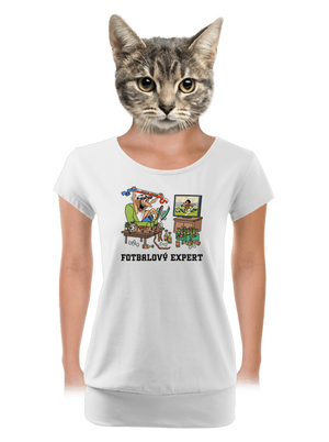 Fotbalový expert dámské tričko s lemem White