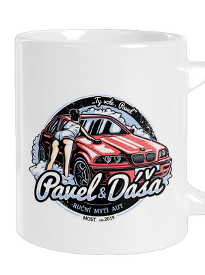 Automyčka Pavel velký hrnek White
