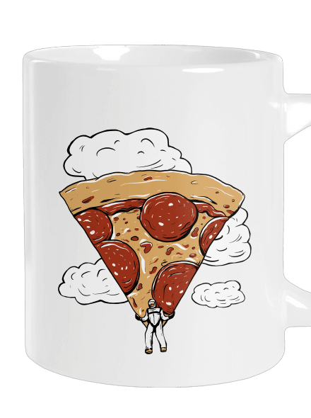 Pizzašutista velký hrnek White