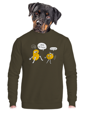 unisex mikina bez kapuce