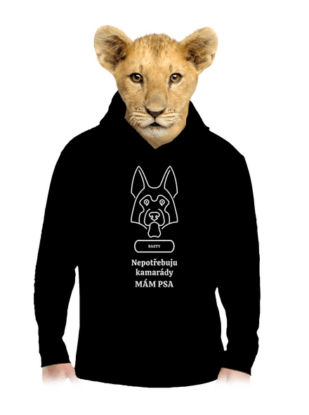 Nemůžu, mám psa dětská mikina klokanka Black