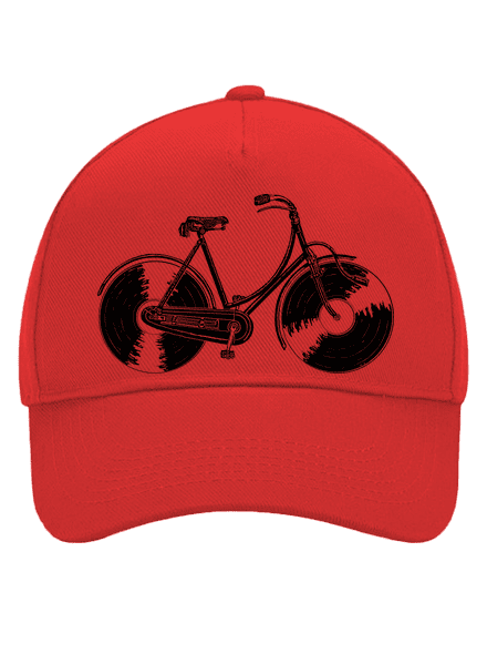 Gramofonové kolo kšiltovka baseballka Classic Red