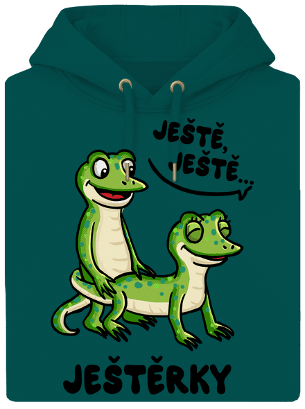 Ještě, ještě unisex mikina premium Emerald Green
