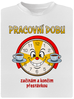 Pracovní doba pánské sportovní tričko White