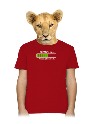 Přemýšlím dětské tričko Red