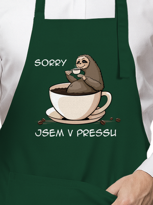 V pressu zástěra Bottle Green